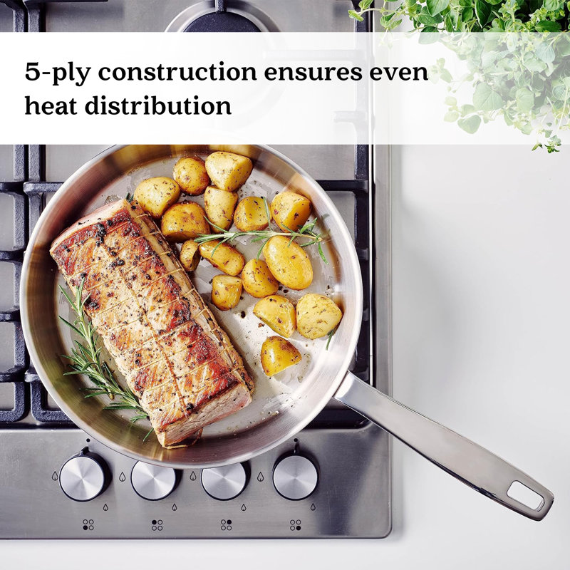 Professional 3-Piece Stainless Steel Non-Stick Frying Pan Set