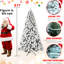 Arbre enneigé 9 pi avec lumières de 930 pi, 650 lumières blanches chaudes, fonction de dépliage automatique et support stable pour Noël d'hiver Base facile à installer-1370130835