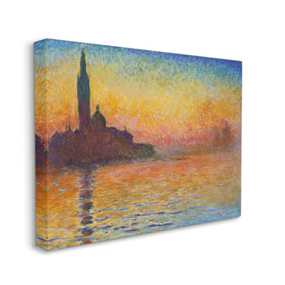 " City Silhouette Rainbow Landscape Monet Classic " by Claude Monet