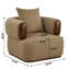 Chaise d'appoint rembourrée en velours avec accoudoirs et coussin ronds-124593782-124593785
