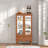 Elegant And Sophisticated Curio Cabinet With Adjustable Glass Shelves, Illuminated Display, And Ample Storage Space-1513002186