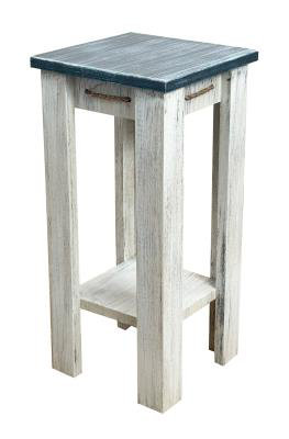Stain All Wood Drink Table with Knotted Rope Accent by Gracie Oaks