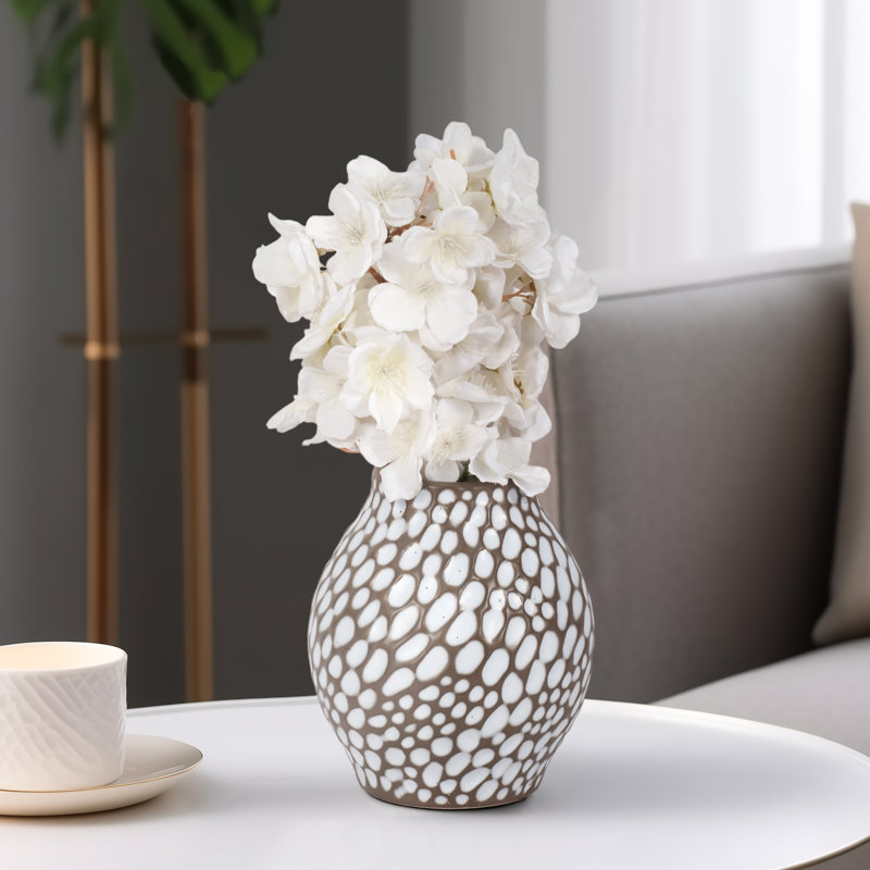 Puteri Handmade Ceramic Table Vase, 14" H x 8" W x 8" D