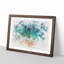 Beach in Honolulu Hawaii Watercolour - Picture Frame Graphic Art Print-56740419-56740423