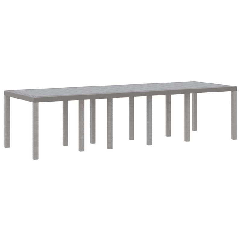 Garden Table, Light Grey, 73cm H x 300cm W x 100cm D