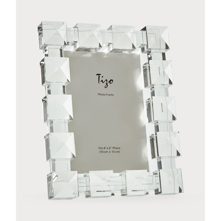 Crystal Free Standing Photo Frame with Elegant Square Design