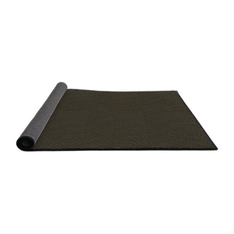 Tapis noir à motif géométrique Cadwell, Rond 6 pi