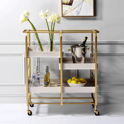 Washed Finish Serving Cart