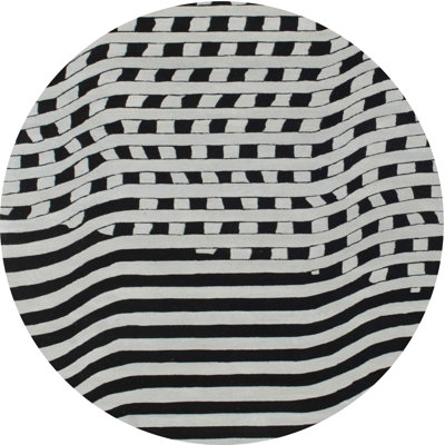 Tapis noir/blanc contemporain
