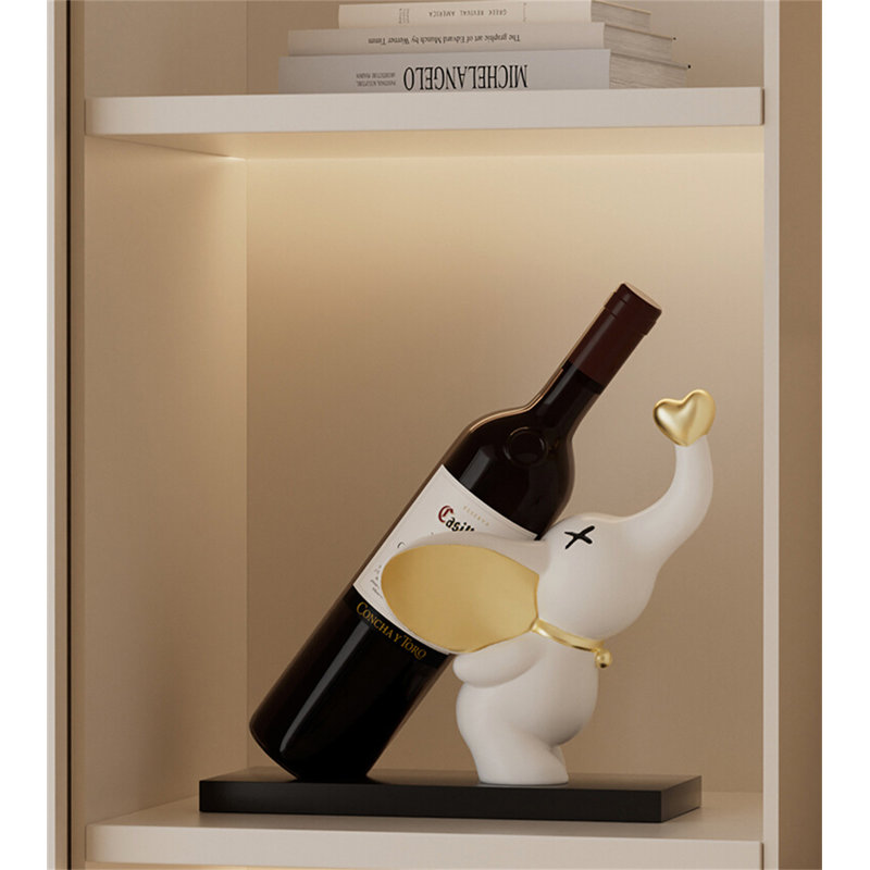 Iphagenia Tabletop Wine Bottle Rack, White/Gold