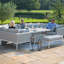 Dasara Outdoor Fabric U Shape Corner Dining Set - with Rising Table-1989020839-1989020838