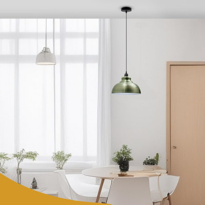 Ensemble de 3 luminaires suspendus modernes, plafonniers suspendus en métal avec cordon réglable, éclairage de base E26 pour îlot de cuisine, salle à manger, chambre à coucher, couloir, style contemporain