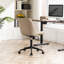 Fauteuil de bureau pivotant sans accoudoirs en similicuir rembourré et imperméable-938714777