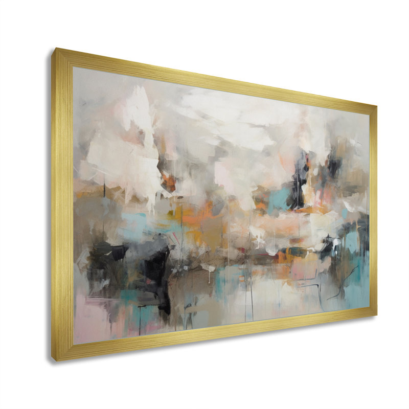 Maryln Serene Waters In Marble III, Encadrement doré, H 34 po x l 44 po x P 1,5 po