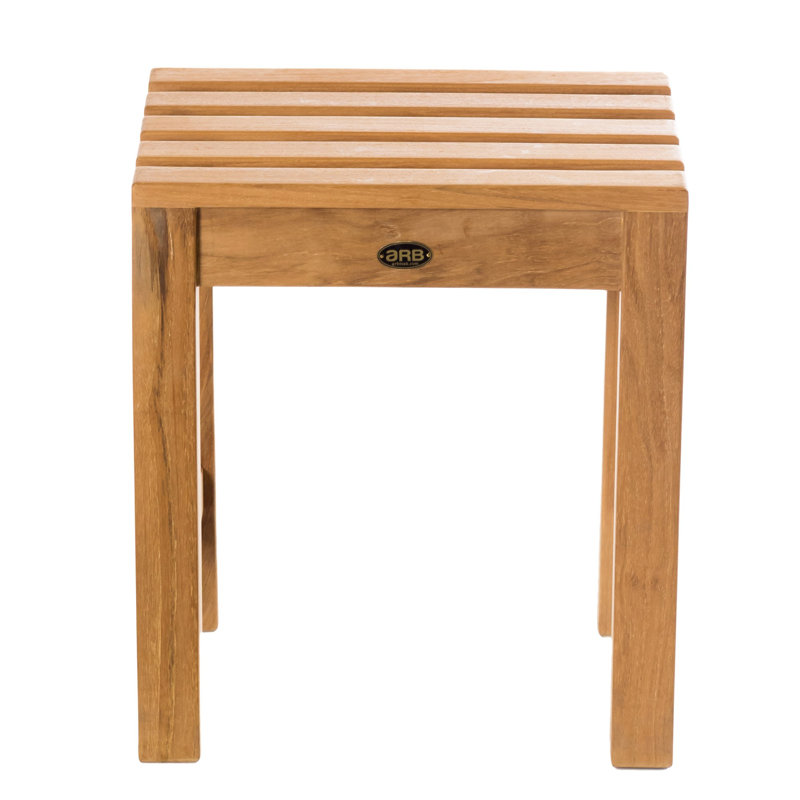 Coach 16" Natural Teak Wood Shower Bench