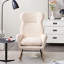 Modern Rocking Chair With High Backrest, Comfort Arm Rocker