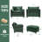 Chenille Oversized Accent Armchair With Ottoman-1002601920