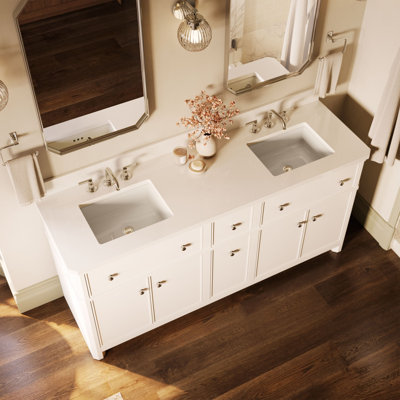 Claude by Studio McGee 72" Bathroom Vanity Cabinet With Sinks And Quartz Top
