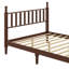 Structure de lit double, lit plateforme double en bois avec tête de lit en forme de gourde, lit plateforme double avec support en lattes de bois