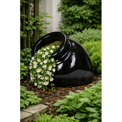 15 in. Pompeii Vase - Black