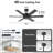 48" 6 - Blade Indoor Farmhouse Ceiling Fan with Lightless,Reversible DC Motor, 6-Speed Remote Control-326023781-330101874-330101875