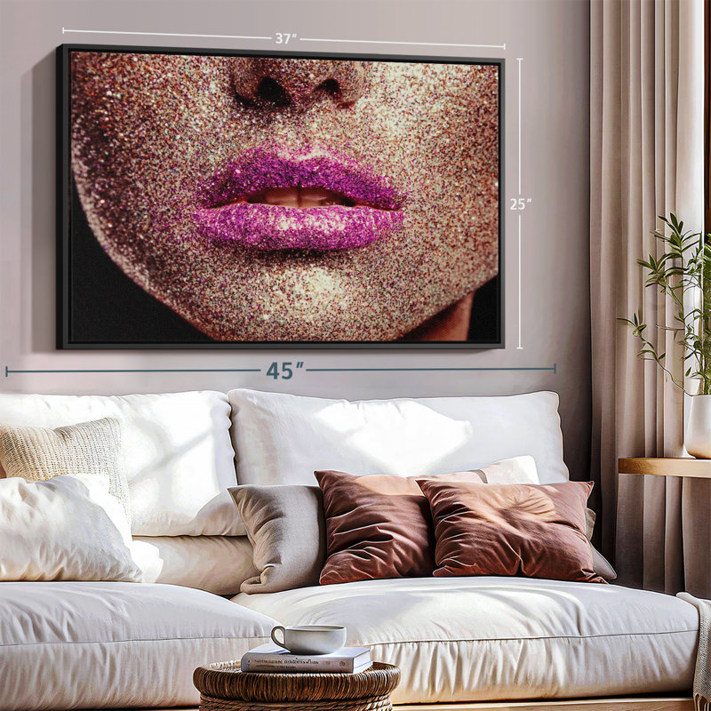 Beauté «Pink Glitter», H 37 po x l 25 po