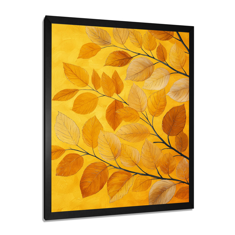 Jesse - Floral Canvas Wall Art, Noir, noir, noir, noir, H 20 po x l 12 po, Reproduction encadrée d'une seule photo