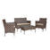 Achikam 4 Piece Rattan Sofa Seating Group with Cushions