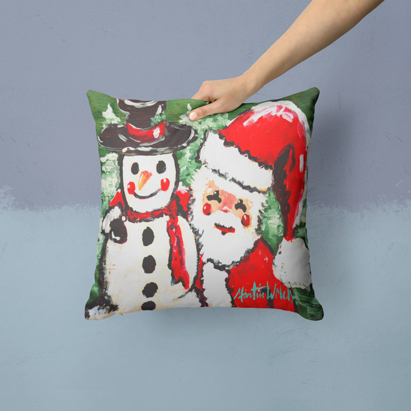 Outdoor Reversible Throw Pillow, 14" H x 14" W x 4" D, Square