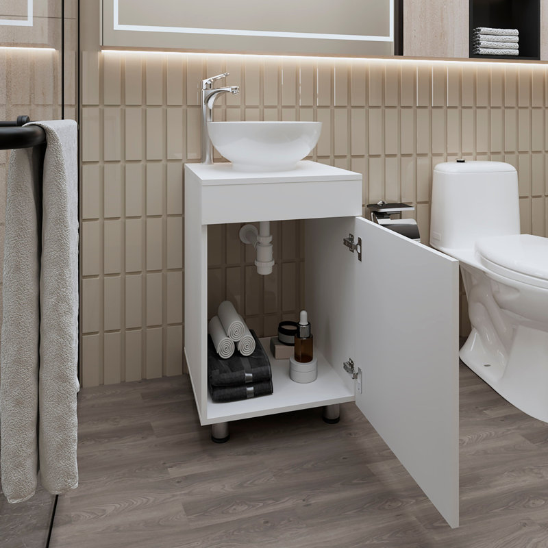 Loli Bathroom Vanity, White