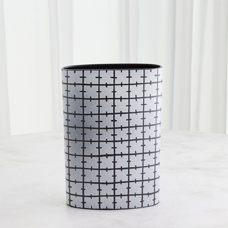 Stitch Handmade Ceramic Table Vase, 14'' H X 10'' W X 3.5'' D