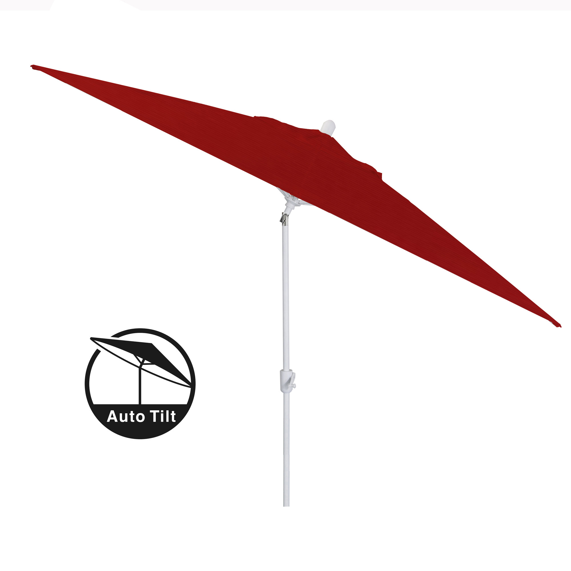 Olivier 116.7'' Outdoor Umbrella, White Sand, Canvas Jockey Red Sunbrella® Canvas