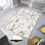 Tapis gris / jaune / blanc en polyester touffeté à la machine Alleman-2105591503