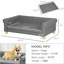 Lit pour chien gris foncé foncé pour animaux de taille moyenne à grande, coussin amovible, rembourrage confortable, lit surélevé, animaux de compagnie, revêtement,