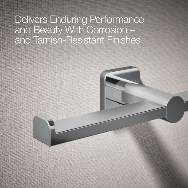 Parallel Double Toilet Paper Holder, Polished Chrome