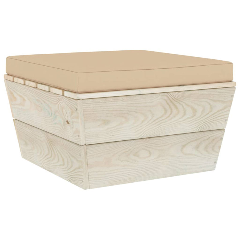 Outdoor Seat Cushion, Beige, 2.4" H x 7.87" W x 7.87" D