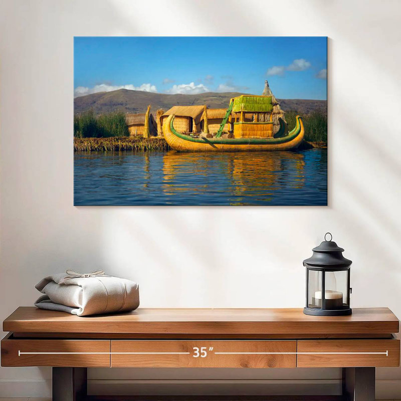 Bateau Mehar Titicaca Totora, H 16 po x l 24 po
