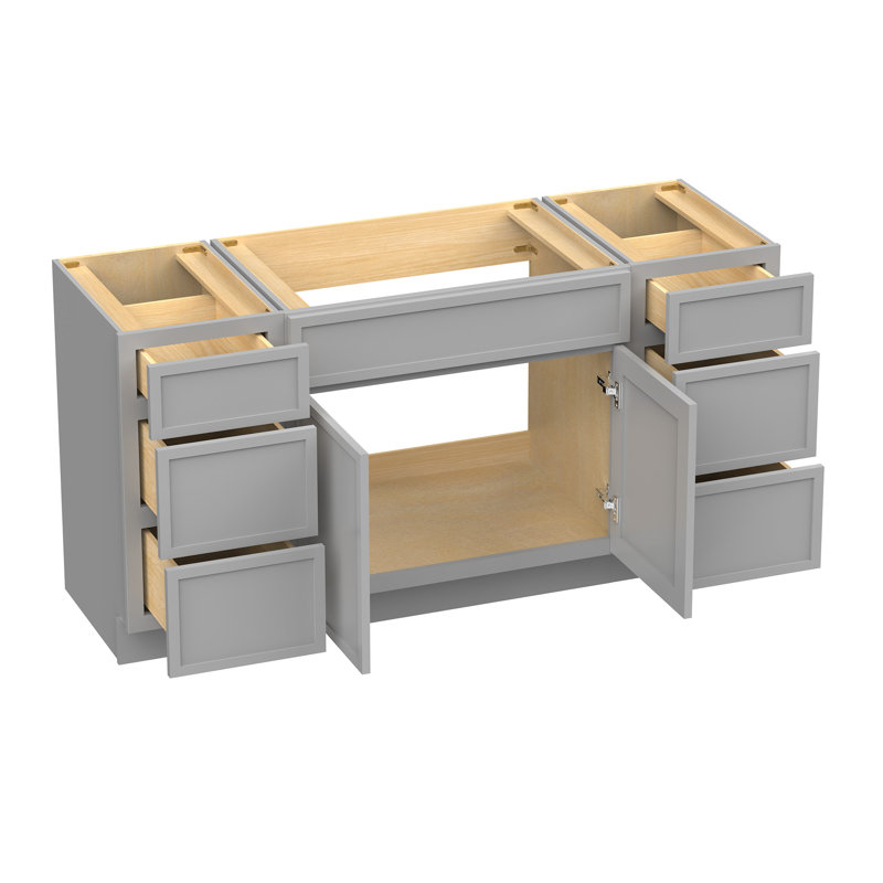 60'' Single Bathroom Vanity Base Only, Gray