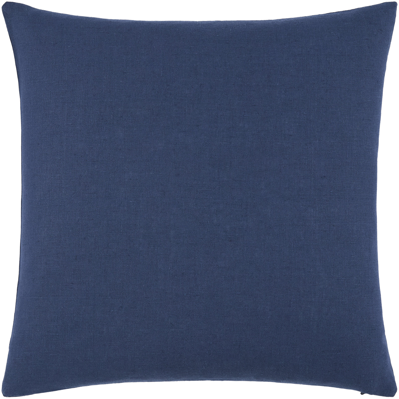 Lanie 22" x 22" Linen Pillow Cover, Square 20", Navy Blue