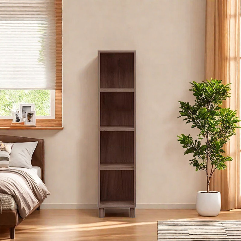 Schneider, (4 tablettes) H 61 po x l 14 po x P 12,5 po, Marron foncé