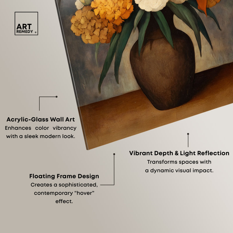 Art floral de cuisine jaune souci jaune I, par Art Remedy, prêt à accrocher, 24 x 36, 36"H x 24"W, High-Gloss Acrylic Print