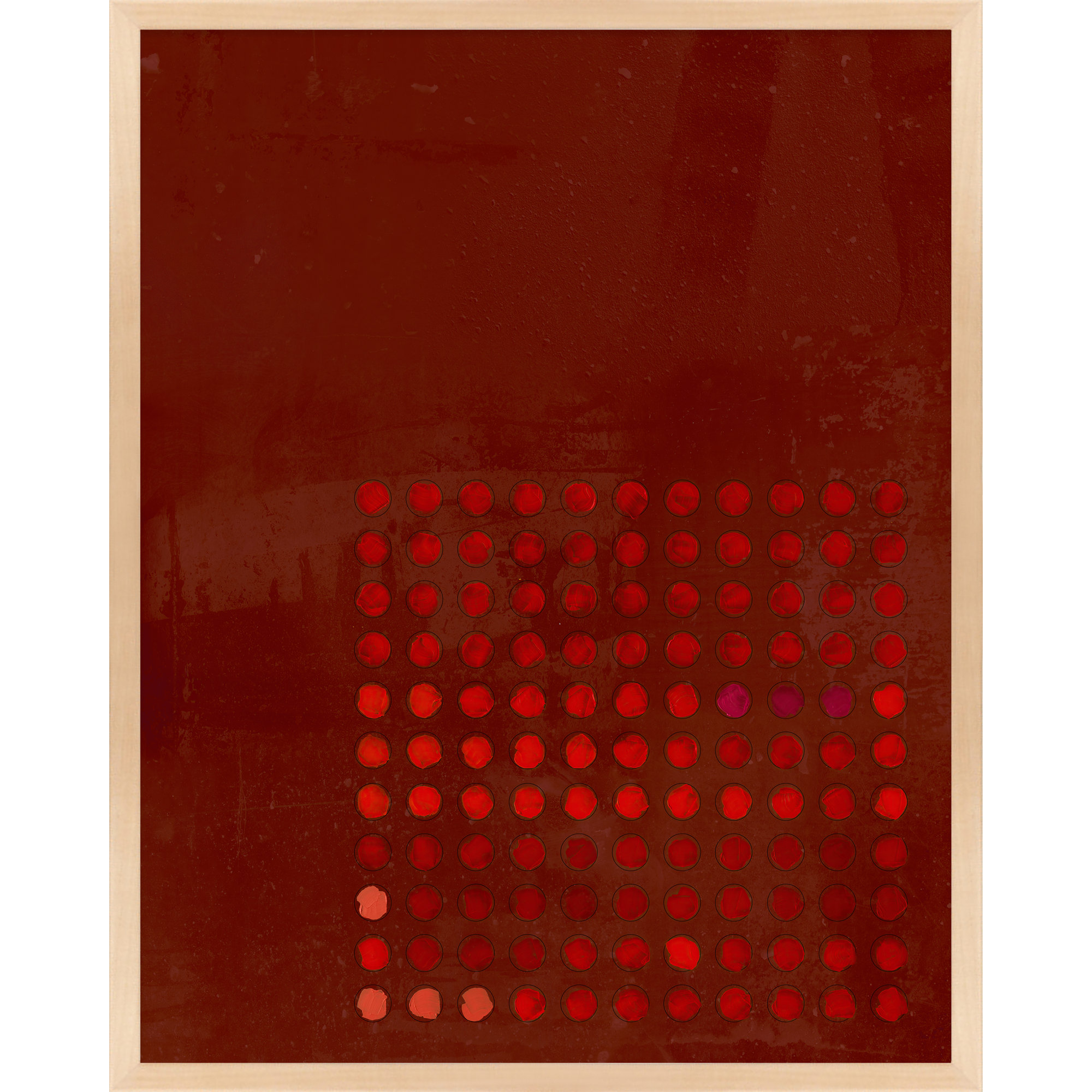 Circles In Squares 7 by Jacques Pilon, 20" H x 16" W x 1.25" D, Brown