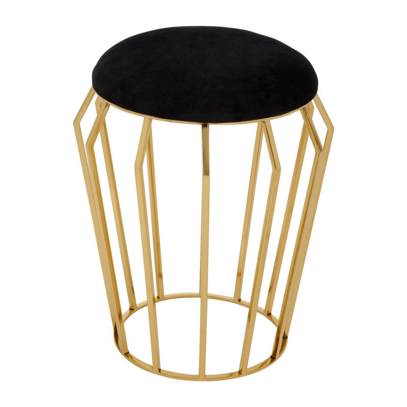 Monastiri Stainless Steel Accent Stool