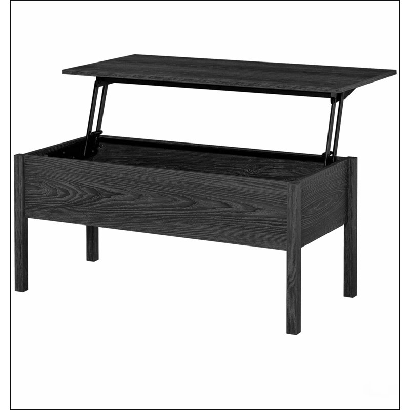 Table basse à plateau relevable moderne 39 "avec compartiment de rangement caché pour le salon