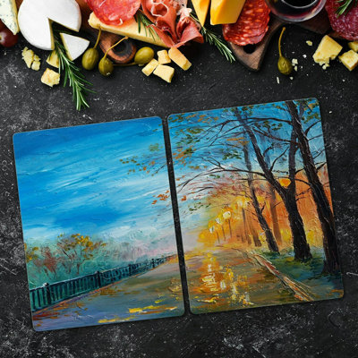 Skrolan Orginal Painted Lemons Tropical Chopping Board