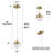 Mariellen 1-Light Gold Globe Glass Pendant with Universal Ceiling Design for Dry Indoor