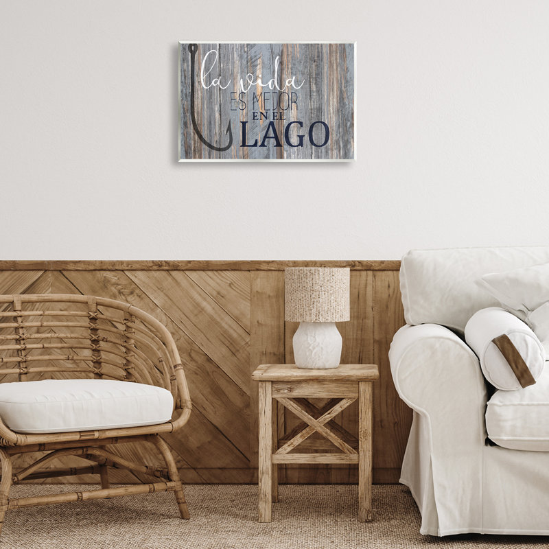 Art mural espagnol «Life at the Lake», par Kim Allen, H 13 po x l 19 po