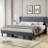 Bed Frame With Headboard, Upholstered Bed Frame With Wood Slats, Sturdy Support Feet, No Box Spring Needed-165975671-165975664