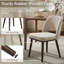 Chaise de salle à manger rembourrée Mason avec pieds en bois massif (ensemble de 4)-62375395-62375407