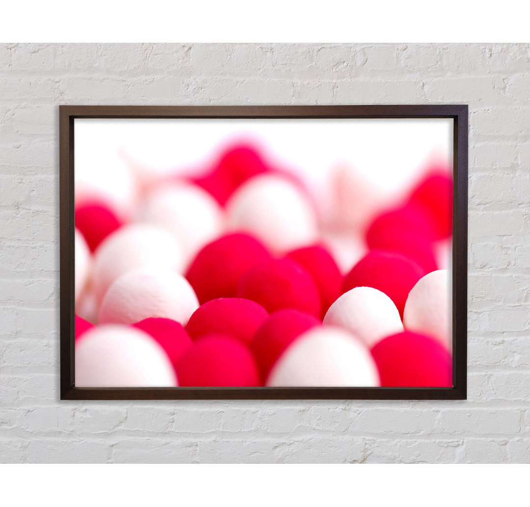 Pink And White Sweet - Single Picture Frame Kunstdrucke auf Leinwand